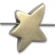 Stars 20x16mm bronze tone x4