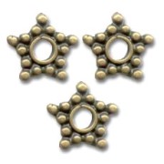 Metal spacer bead 10mm bronze tone x10
