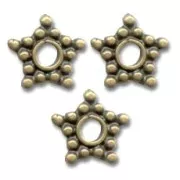 Metal spacer bead 10mm bronze tone x10