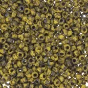 Miyuki Seed beads 11/0 4519 - Opaque Dark Yellow Picasso x8g