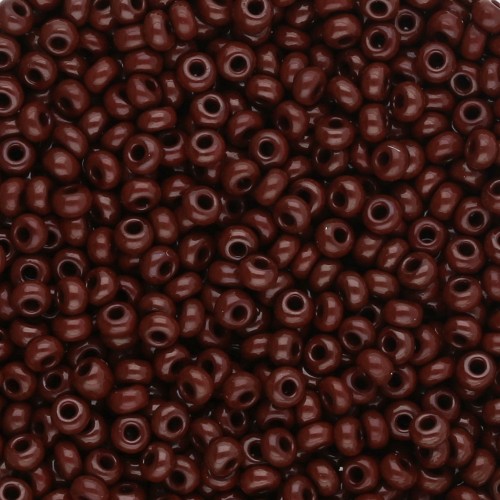 Preciosa Seed Beads 9/0 2.5 mm - Opaque Chocolate x20g