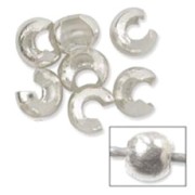 925 Sterling Silver Crimp cover 4mm x20|raw }}