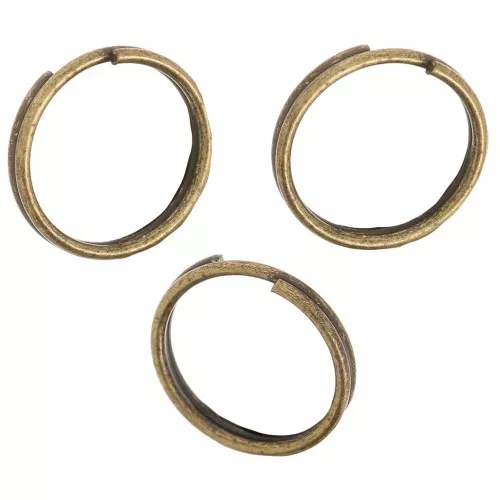 Double rings 10x0.7mm Bronze tone x50