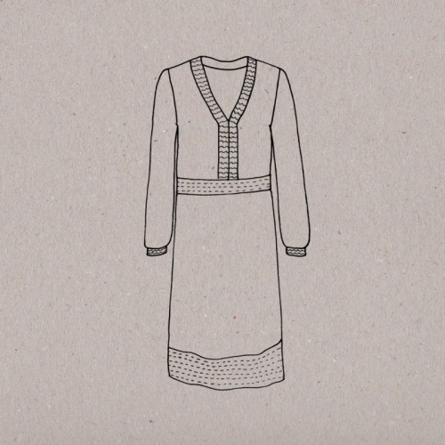 Woman sewing pattern - Aime comme marie - Aime comme Mosaïque - Dress x1