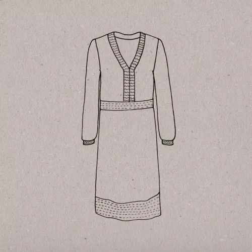 Woman sewing pattern - Aime comme marie - Aime comme Mosaïque - Dress x1