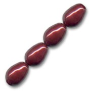 PureCrystal 5821 Pears 11x8mm burgundy Pearl x5|raw }}