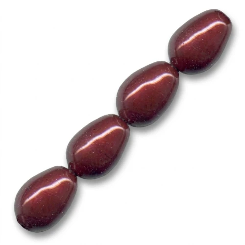 PureCrystal 5821 Pears 11x8mm burgundy Pearl x5