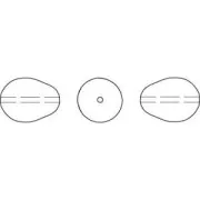 PureCrystal 5821 Pears 11x8mm burgundy Pearl x5