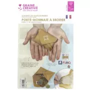 Pattern for leather goods - Leather Effect Fimo Clay - Purse to be embroidered x1