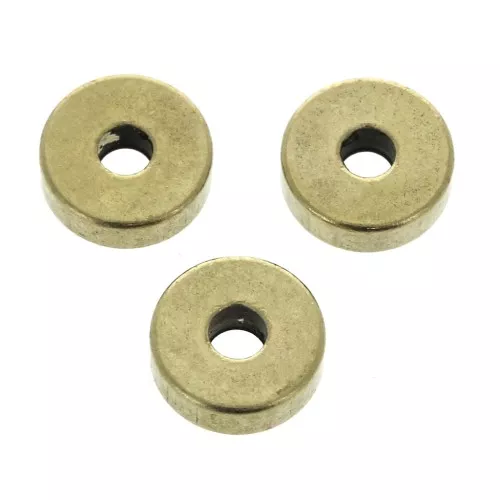 Brass Flat Washers Heishi 6x2 mm - Gold bronze x15