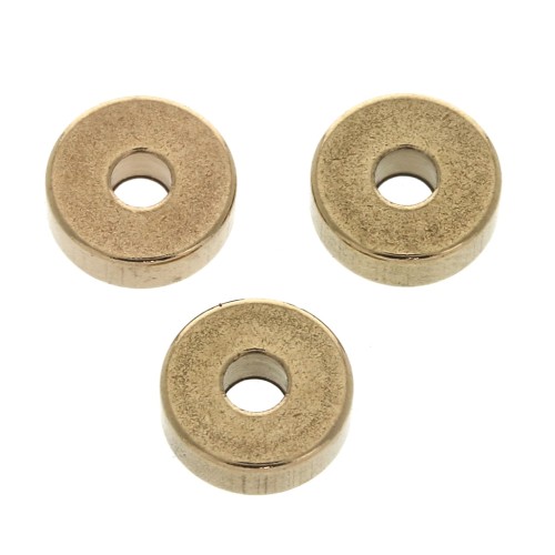 Brass Flat Washers Heishi 6x2 mm - Rose Gold Tone x15