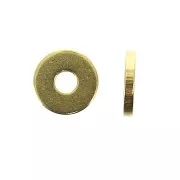 Brass Flat Washers Heishi 6x0.8 mm - fine Gold plated x15