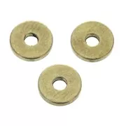 Brass Flat Washers Heishi 6x1 mm - Satin Gold Tone x15