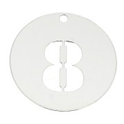 925 Sterling silver charm - Number 8 - 20 mm x1