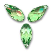 PureCrystal Drops 6010 Peridot 11x5.5mm x4|raw }}