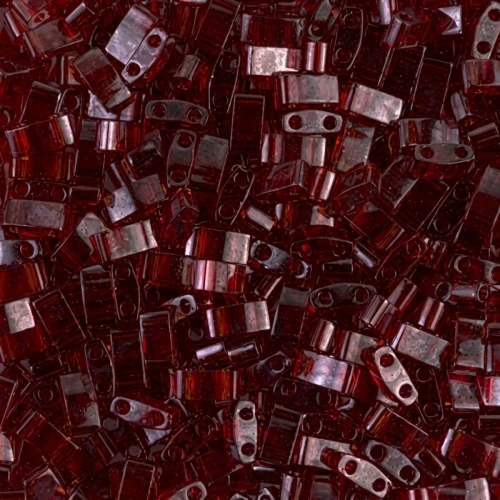 Miyuki Half Tila Beads 5x2.3x1.9mm HTL-304 - Garnet Gold Luster x10g