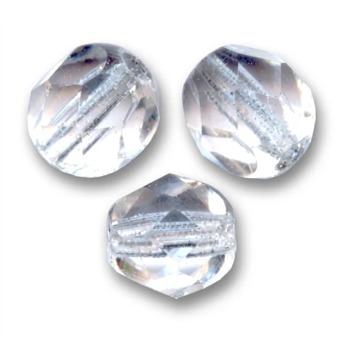 Fire Polished faceted round beads 3mm Crystal  x50