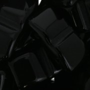 Czech Glass beads Carrier Bead 2 holes 9 x 17 mm Jet x 10