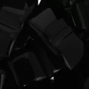 Czech Glass beads Carrier Bead 2 holes 9 x 17 mm Jet x 10