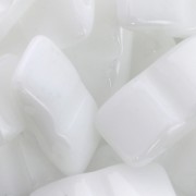 Czech Glass beads Carrier Bead 2 holes 9x17 mm Opaque White x10|raw }}
