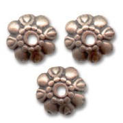 bead cap 9mm Old copper tone x8|raw }}