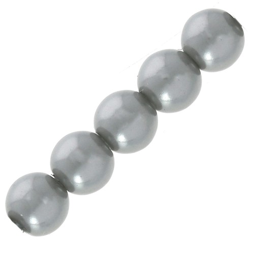 Pearly beads 2.5 mm Grey x25