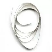 4 mm Flat pure Silver wire for settings x 50cm