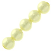 Pearly beads 2.5 mm Light Yellow x25|raw }}