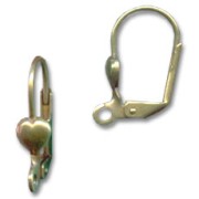 Heart leverback earrings Bronze tone x2|raw }}