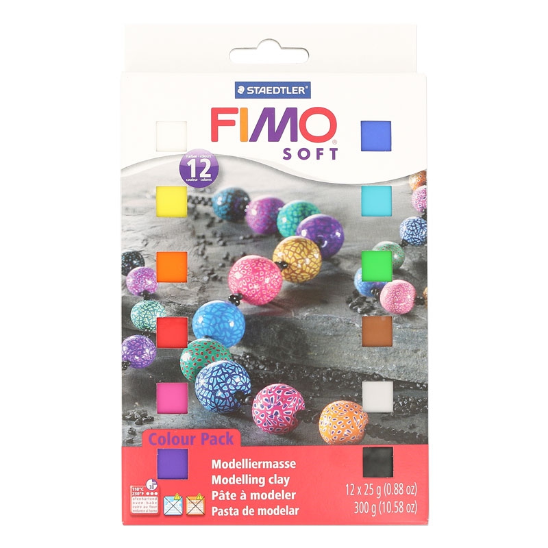 Fimo Soft Polymer Clay Set 12 Colors Perles Co