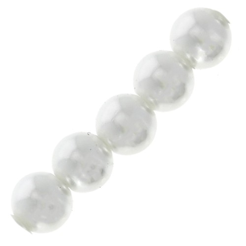 Pearly beads 4 mm White x20