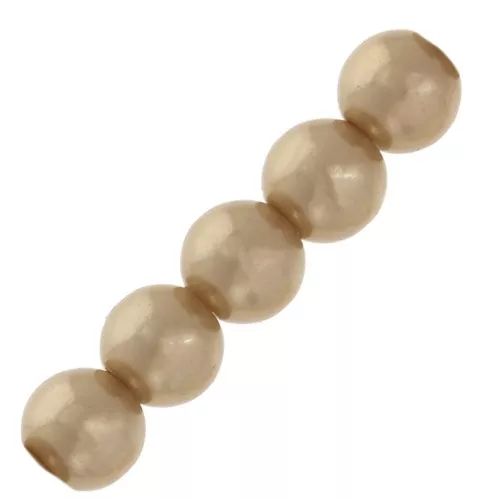 Pearly beads 4 mm Light Bronze x20