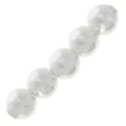 Pearly bead légères en résine 6 mm White x15|raw }}