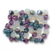 Mix of PureCrystal 5328 Crystal Bicones 4mm Trendy x50