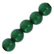 Perles rondes nacrées légères en résine 6 mm Dark Green x15|raw }}