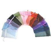 Set of Mini Organza pouches 100x145mm x12