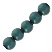 Perles rondes nacrées légères en résine 6 mm Blue/Grey x15