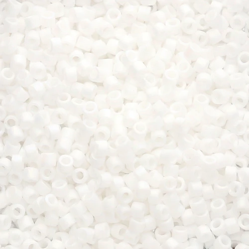 Miyuki Delica 11/0 DB0351 - Opaque White AB Mat x8g