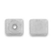 Bead Bumpers cube 1.7mm Satin Silver Color x50|raw }}