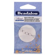 Bead Bumpers oval 2mm Satin Gold Color x50|raw }}