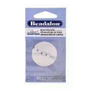 Round rubber bumper separator rings 2 mm - Satin silver x50