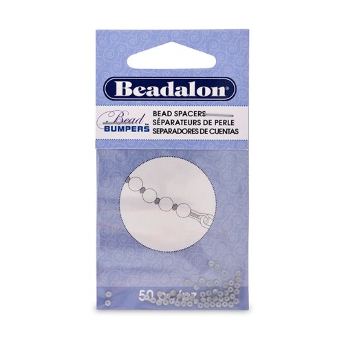 Round rubber bumper separator rings 2 mm - Satin silver x50