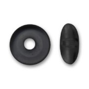 Bead Bumpers oval 2mm Black x50