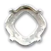 Cabochon setting 4470 square-shaped 14mm Silver-colored