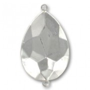 Stick-on setting 4327 30x20mm Rhodium tone 2 loops