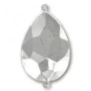 Stick-on setting 4327 30x20mm Rhodium tone 2 loops