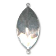 Stick-on setting 4227 PureCrystal Navette-shaped 32x17mm Rhodium tone 2|raw }}