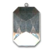 Stick-on setting PureCrystal 4627 27x18,5mm Rhodium tone 1 loop|raw }}