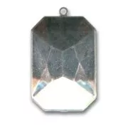 Stick-on setting PureCrystal 4627 27x18,5mm Rhodium tone 1 loop