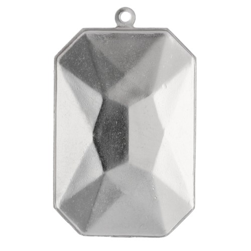 Stick-on setting PureCrystal 4627 27x18,5mm Rhodium tone 1 loop